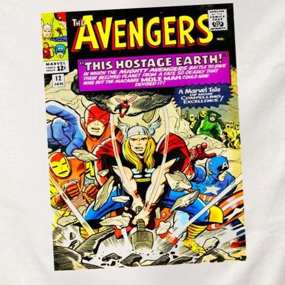 AVENGERS, THIS HOSTAGE EARTH COMIC BOOK COVER MENS TEE T-156 - Picture 2 of 4